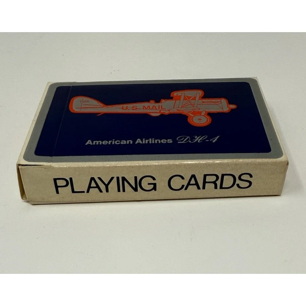 Vintage American Airlines Deck of Playing Cards DH-4 Airplane US Mail